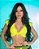 Top Cropped Amarrar Amarelo Flúor (COM AVARIA) - Imagem 1