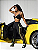 Legging Tela Preta Amarelo Flúor - Imagem 1