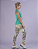 Calça Legging Verde Estampada - Imagem 2