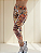 Calça Legging Laranja Estampada - Imagem 1