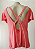 Blusa Cruzada Salmão - Imagem 1