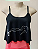 Blusa Cropped Silk Preto - Imagem 1