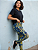 Calça Legging Azul Estampada - Imagem 2