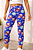 Calça Legging Infantil Azul Estampada - Imagem 1