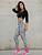 Legging Stronger Preto Branca - Imagem 1