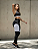 Legging Borboleta Tela Preta Branca - Imagem 4