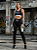 Legging Borboleta Tela Preta Branca - Imagem 3