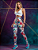 Legging Zíper Estampada Vermelha - Imagem 1