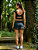 Short Saia Classic Preto Poá Azul - Imagem 2