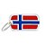 My Family Plaquinha de Identificação Bandeira Noruega - Imagem 1