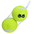 Brinquedo para Cães Chalesco Bola Tennis com 2 unidades M - Imagem 1