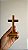 Crucifixo de Mesa Madeira 10cm Ouro Velho - Imagem 2