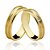 Par de Alianças 4mm e 1 pedra de zircônia - Singapura - Ouro 18k - Imagem 1