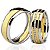Par de Alianças Bodas  7mm e 20 pedras de zircônia - Costa Rica Ouro 18k - Imagem 1