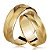 Par de alianças 5mm com detalhe - Grecia - Ouro 18k - Imagem 1