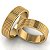 Par de Alianças 6mm com detalhe - Dinamarca - Ouro 18k - Imagem 1