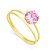 Anel Calice (Rosa / Transparente / Verde ) - Ouro 18K - Imagem 1