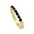 Anel meia Aliança com 7 pedras - Ouro 18k - Imagem 4