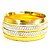 Par de Alianças Bodas -  Bélgica 9 mm - Ouro Amarelo e Branco 18k - Imagem 1
