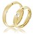 Par de Alianças 4mm Alemanha - Pedra Flutuante  Ouro 18k - Imagem 1