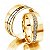 PAR DE ALIANÇAS 8MM E 15 PEDRAS DE ZIRCÔNIA -ITÁLIA - OURO 18K - Imagem 1