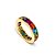 Anel com Pedras Coloridas de Zircônia - Ouro 18k - Imagem 3
