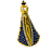 Pingente Cravejado Nossa Senhora Aparecida - Ouro 18k - Imagem 1