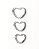 Conjunto Brincos Argola de Coração Prata 925 - Imagem 3