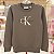 Moletom Boy Logo Reissue Caqui Medio Calvin Klein- Ckjj119h - Imagem 1