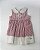 Vestido e Calcinha Baby Listrada e Gola Bordada Vermelho Um Mais Um-897142 - Imagem 1