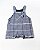 Romper Jardineira Oxford Xadrez Fio Tinto  Marinho Um Mais Um-897619 - Imagem 1