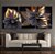Quadro Decorativo Kit 3 Flores Dourada e Preto para Sala - Imagem 6