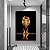 Quadro Decorativo Pintura Leão Dourado fundo Preto - Imagem 3