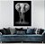 Quadro Decorativo para Sala e Escritório Elefante Preto e Branco - Imagem 4