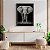 Quadro Decorativo para Sala e Escritório Elefante Preto e Branco - Imagem 2