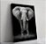 Quadro Decorativo para Sala e Escritório Elefante Preto e Branco - Imagem 5