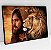 Quadro Decorativo Sala de Estar Pintura Leão com Cristo - Imagem 1