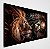 Quadro Decorativo Sala de Estar Pintura Leão com Cristo - Imagem 1