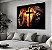 Quadro Decorativo Sala de Estar Pintura Leão com Cristo - Imagem 1