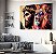 Quadro Decorativo Sala de Estar Pintura Leão com Cristo - Imagem 1