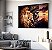 Quadro Decorativo Sala de Estar Pintura Leão com Cristo - Imagem 1