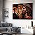 Quadro Decorativo Sala de Estar Pintura Leão com Cristo - Imagem 1