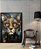 Quadro Decorativo Sala de Estar Pintura Gato Colorido - Imagem 1