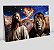 Quadro Decorativo Sala de Estar Pintura Leão e Jesus - Imagem 1