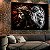 Quadro Decorativo Sala de Estar Pintura Leão e Jesus - Imagem 1