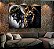 Quadro Decorativo Sala de Estar Pintura Leão e Jesus - Imagem 1