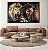 Quadro Decorativo Sala de Estar Pintura Leão e Jesus - Imagem 1