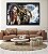 Quadro Decorativo Sala de Estar Pintura Leão e Jesus - Imagem 1