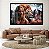 Quadro Decorativo Sala de Estar Pintura Leão e Jesus - Imagem 1
