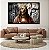 Quadro Decorativo Sala de Estar Pintura Leão e Jesus - Imagem 1